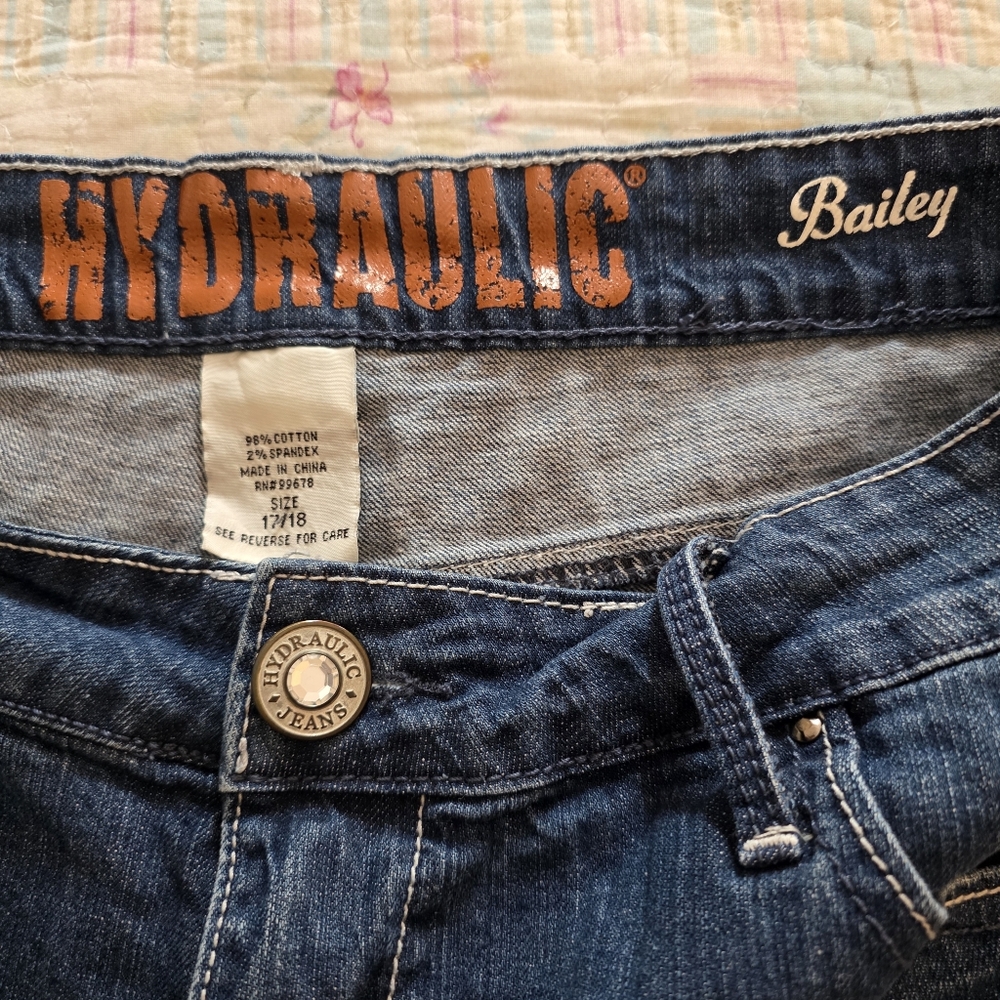 Hydraulic Bailey Denim Shorts, Size 17/18 - Picture 3 of 4